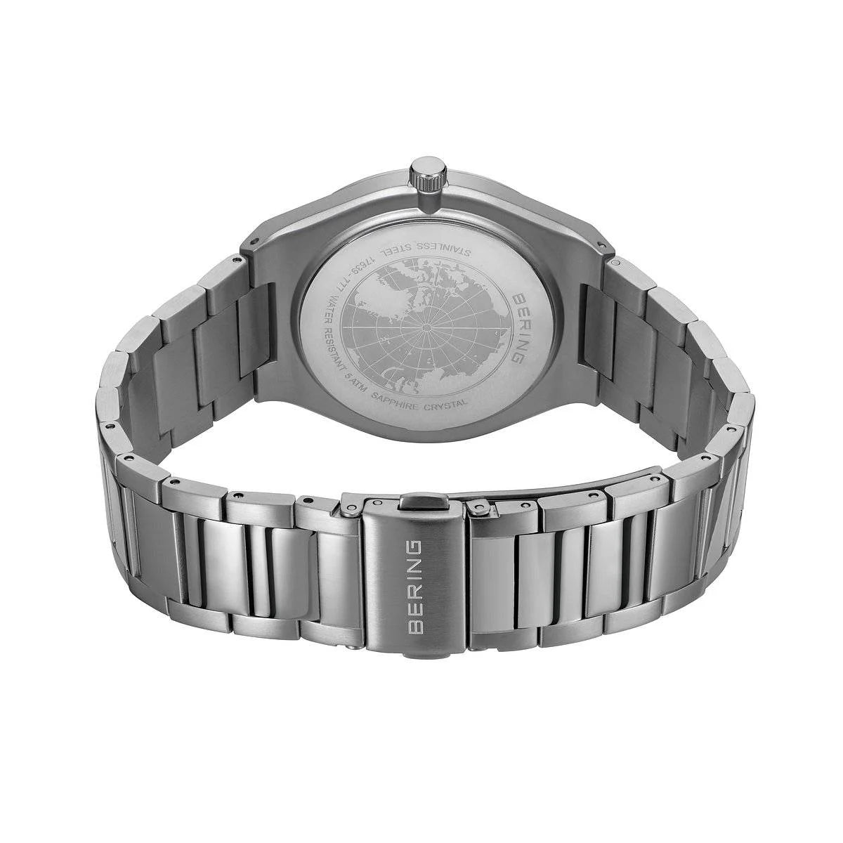 Bering Classic Grey Dial Analog stainless steel Men's Watch 17639-777