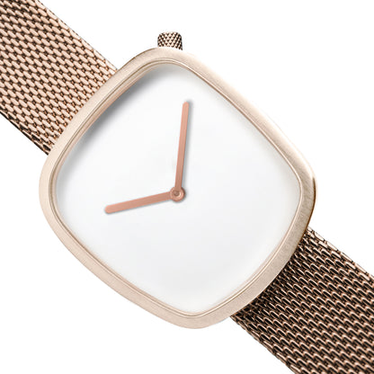 Bering Classic Pebble White Dial Analog Men's Watch 18034-364