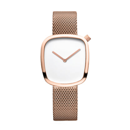 Bering Classic Pebble White Dial Analog Men's Watch 18034-364