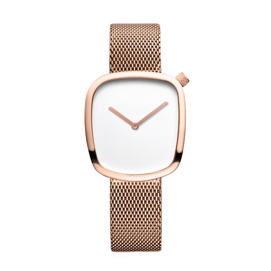 Bering Classic Pebble White Dial Analog Men's Watch 18034-364