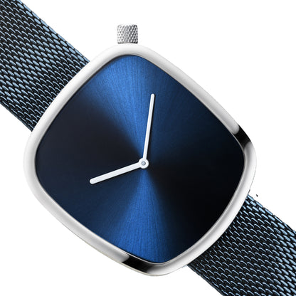 Bering Classic Pebble Blue Dial Analog Men's Watch 18040-307