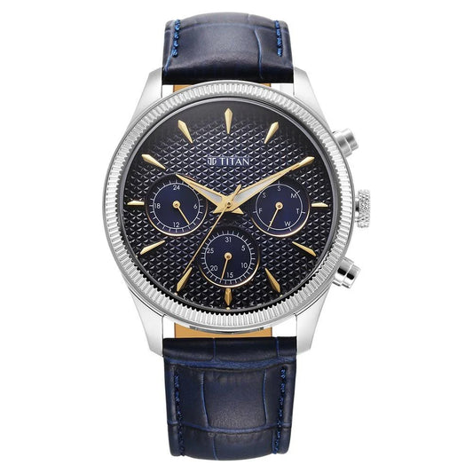 Titan  Regalia Opulent Quartz Analog with Day and Date Blue Dial Men Watch 1805SL13