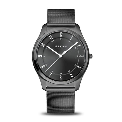 Bering Ultra Slim Black Dial Analog Stainless Steel Men Watch 18340-222