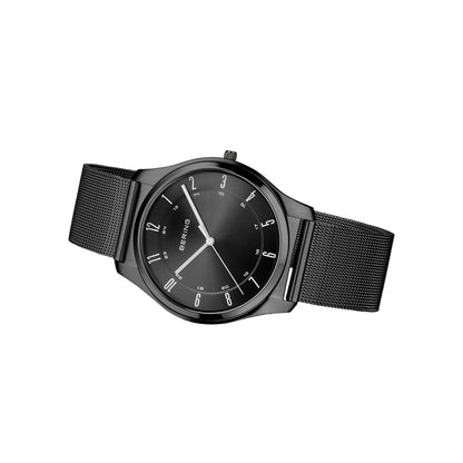 Bering Ultra Slim Black Dial Analog Stainless Steel Men Watch 18340-222