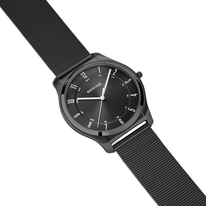 Bering Ultra Slim Black Dial Analog Stainless Steel Men Watch 18340-222