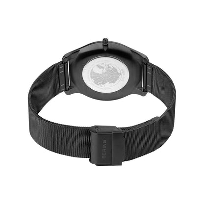 Bering Ultra Slim Black Dial Analog Stainless Steel Men Watch 18340-222