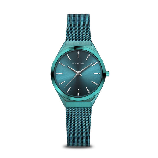 Bering Ultra Slim Green Dial Analog Women Watch – 18729-888