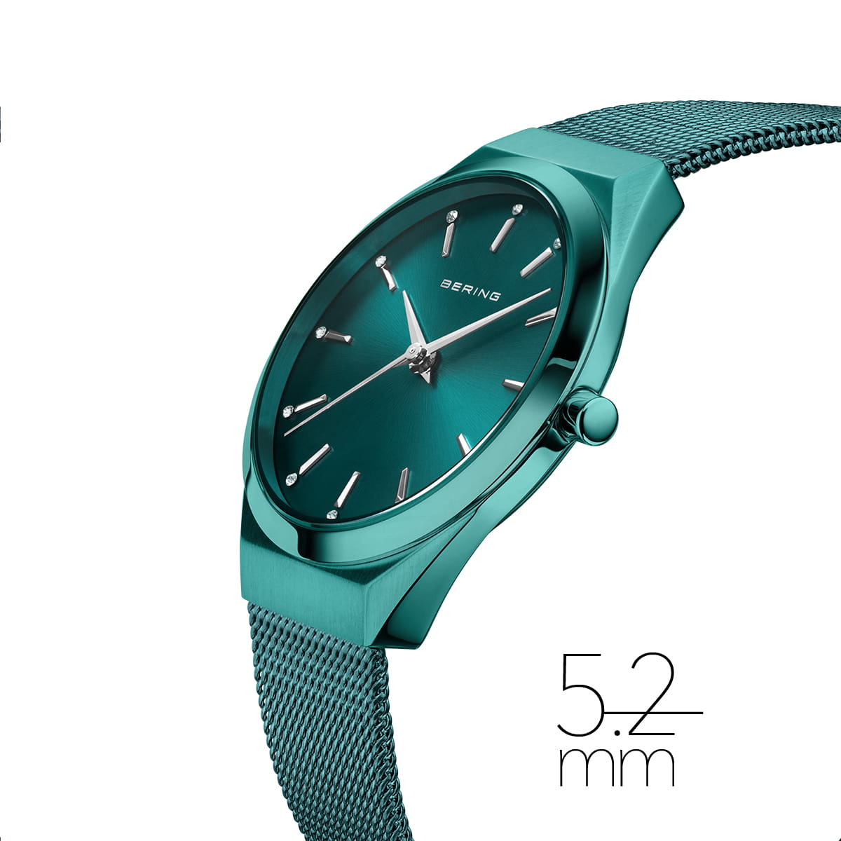 Bering Ultra Slim Green Dial Analog Women Watch – 18729-888