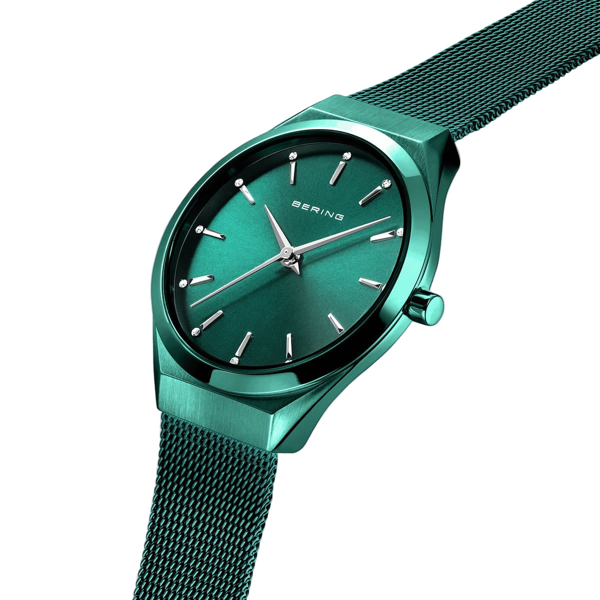 Bering Ultra Slim Green Dial Analog Women Watch – 18729-888