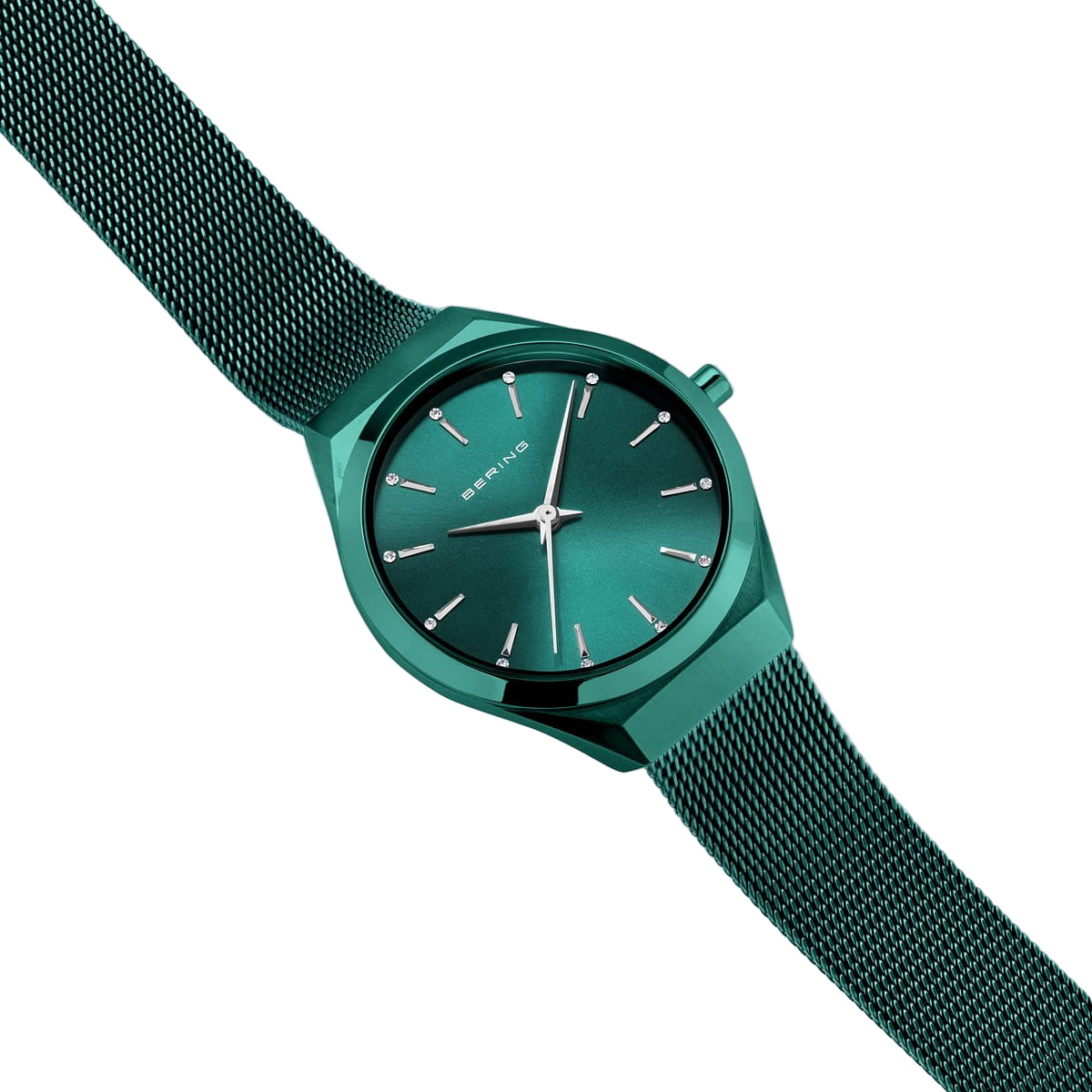Bering Ultra Slim Green Dial Analog Women Watch – 18729-888