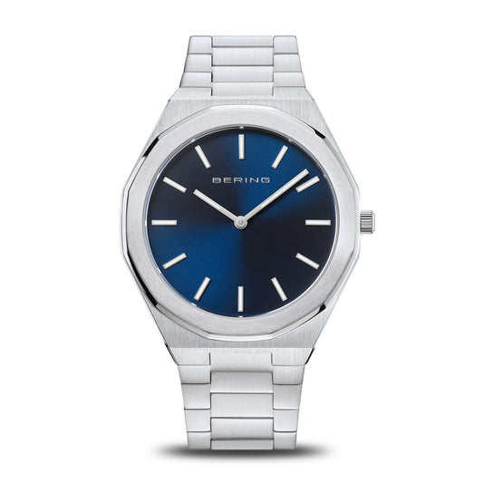 Bering Classic Blue Dial Analog Stainless Steel Watch For Men 19641-707