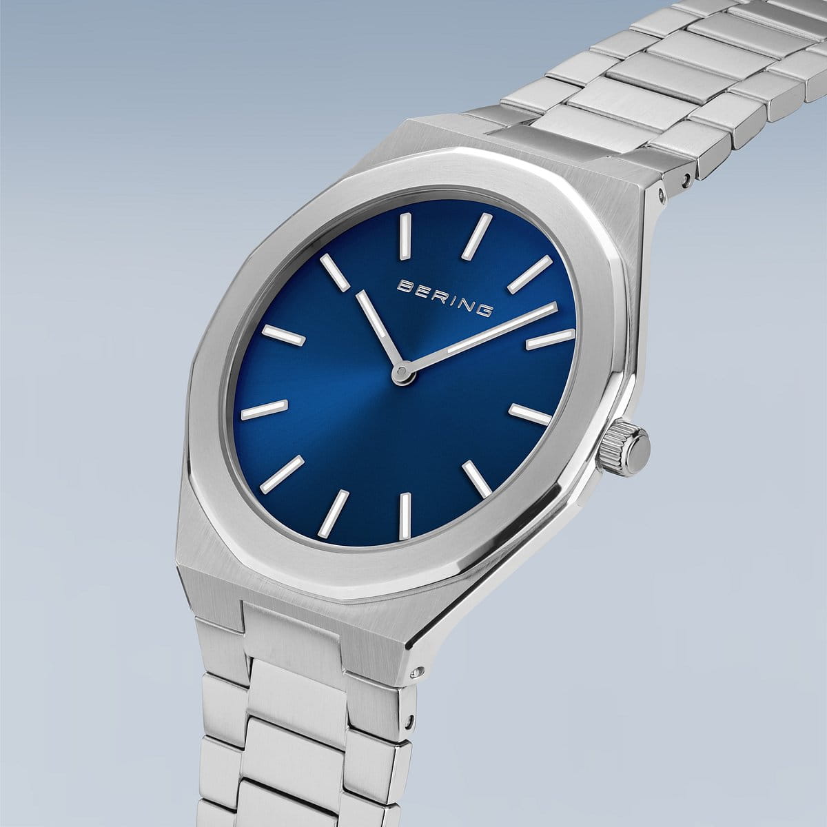 Bering Classic Blue Dial Analog Stainless Steel Watch For Men 19641-707