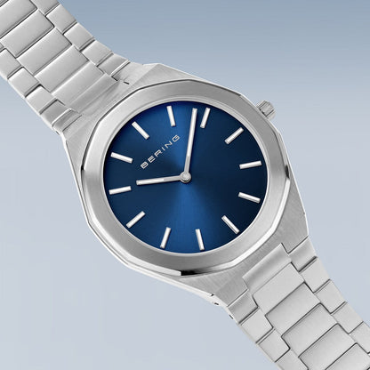 Bering Classic Blue Dial Analog Stainless Steel Watch For Men 19641-707