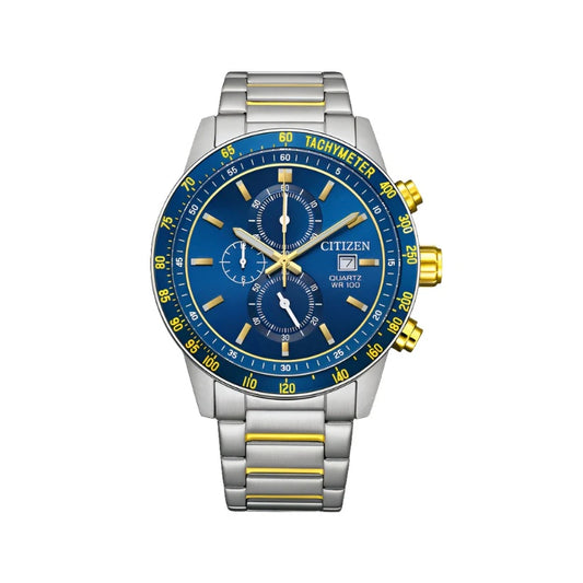 AN3684-59L | CITIZEN Male Blue Chronograph Stainless Steel Watch