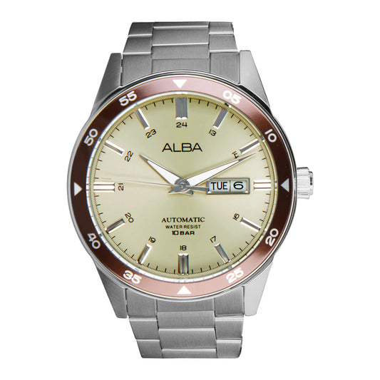 ALBA Mechanical Cream Dial Automatic Men's Watch - AL4597X1