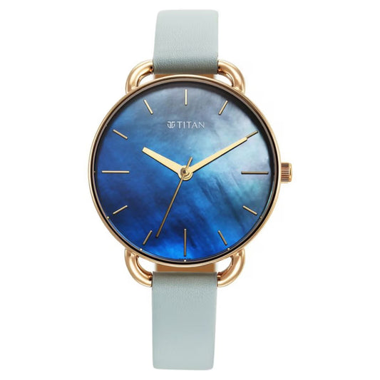 Titan Secluded Quartz Analog Gradient Mother of Pearl Dial Watch For Women 2705WL01