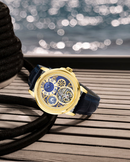 Britime Aquatica Gold Dial With Roman Numerals Men's Watch - 274-L20507