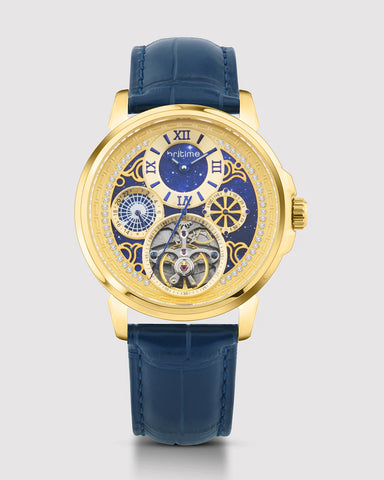 Britime Aquatica Gold Dial With Roman Numerals Men's Watch - 274-L20507 - Buy Now at Sai Creations Watches