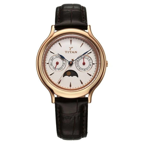 Titan 40 years Quartz Multifunction with Moon Phase Silver Dial Women's Watch - 2756WL01 - Buy Now at Sai Creations Watches