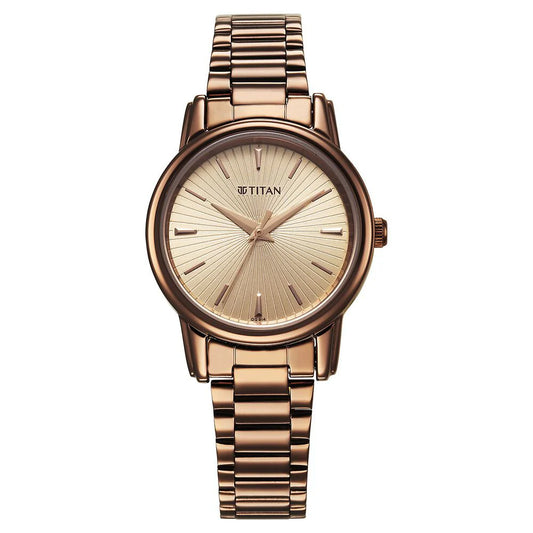 Titan Karishma Quartz Analog Beige Dial Women Watch 2760QM01
