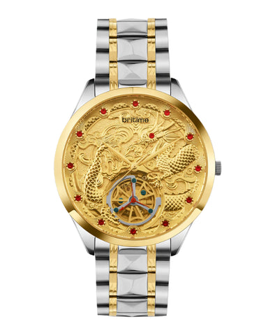 Britime Python Gold Dial Multifunction Automatic Men's Watch - 359-M10705 - Buy Now at Sai Creations Watches