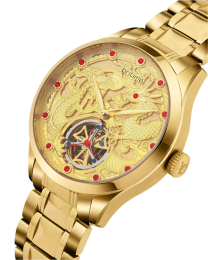 Britime Python Gold Dial Multifunction Automatic Men's Watch - 359-M20802