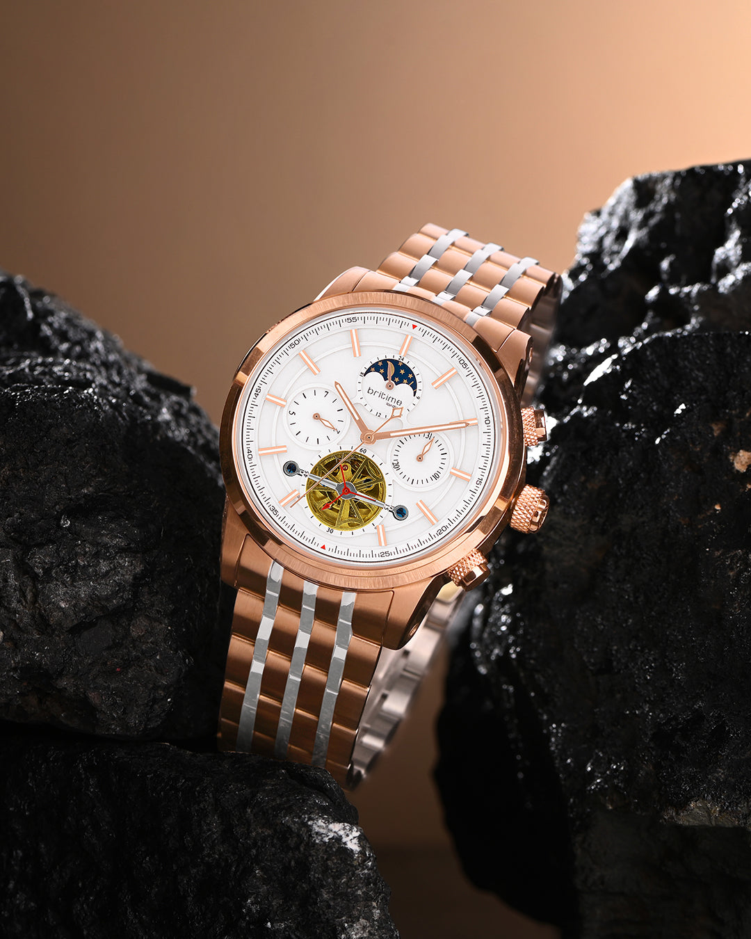 Britime Spencer Moon Phase Dial Multifunction Automatic Men's