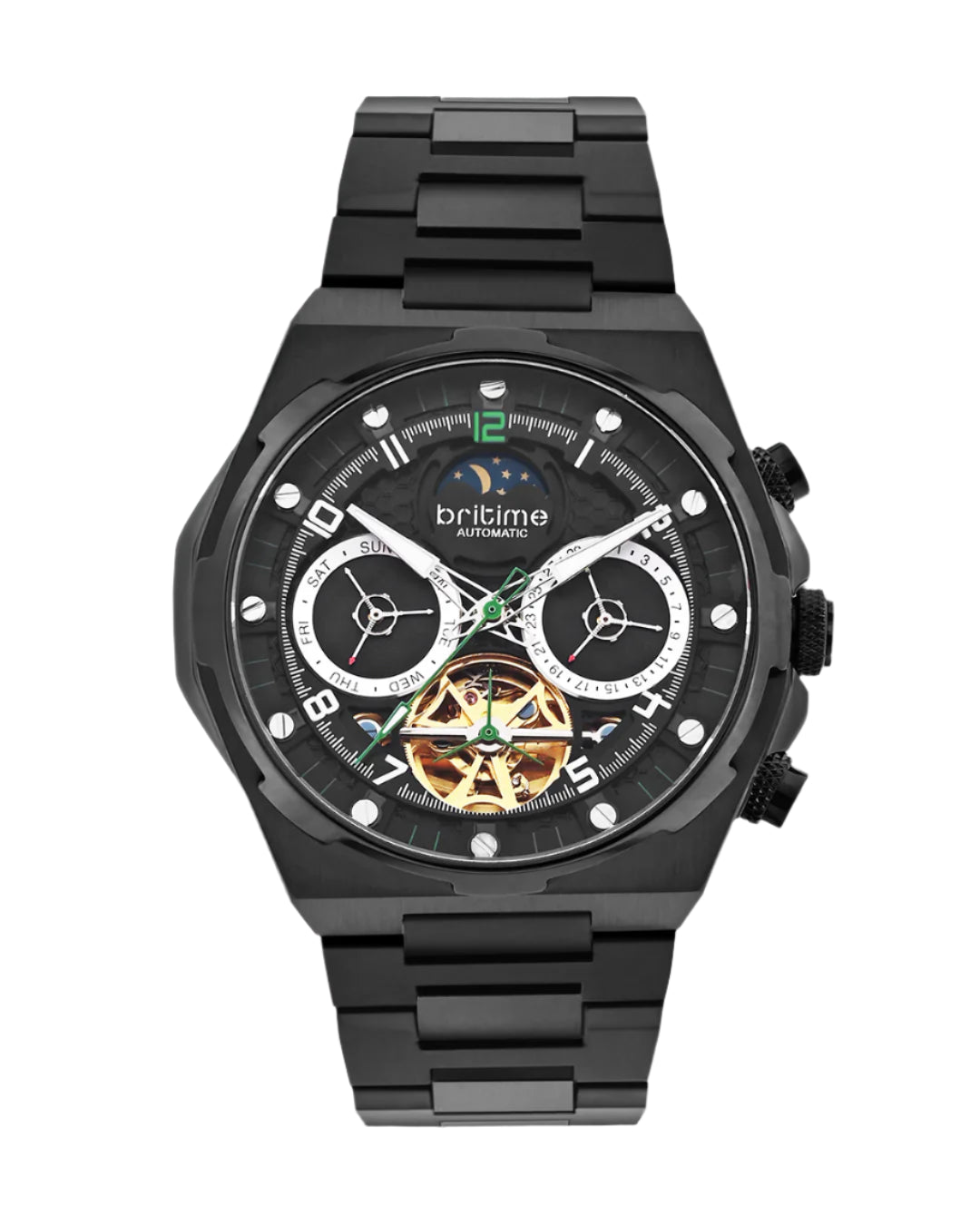 Britime Britime Taurus Black Dial Multifunction Analog Men's Watch - 489-M4040 ...