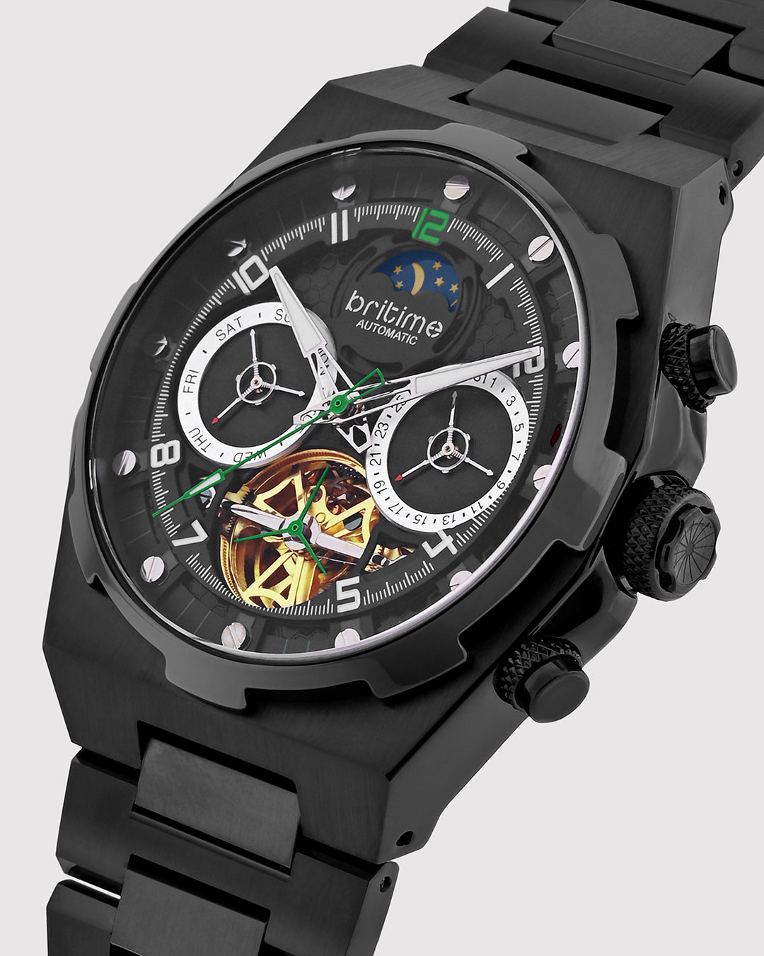 Britime Britime Taurus Black Dial Multifunction Analog Men's Watch - 489-M4040 ...