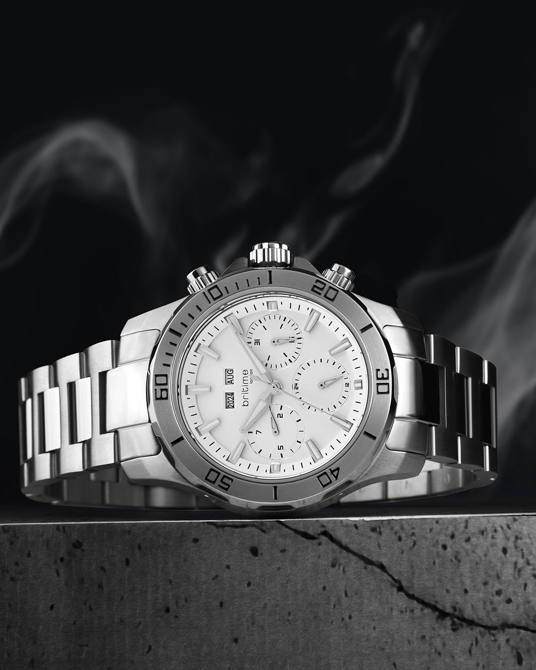 Britime Equinox Men Automatic Silver Dial Multi-Function Stainless steel Watch 562-M10301