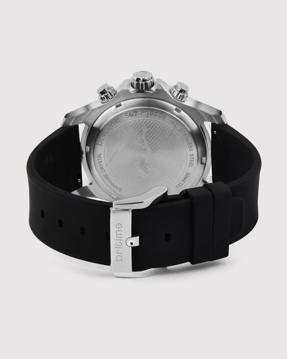 Britime Equinox Men Automatic Silver Dial Multi-Function Leather Watch 562-P10306