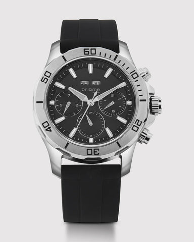 Britime Equinox Men Automatic Black Dial Multi-Function Leather Watch 562-P10406 - Buy Now at Sai Creations Watches