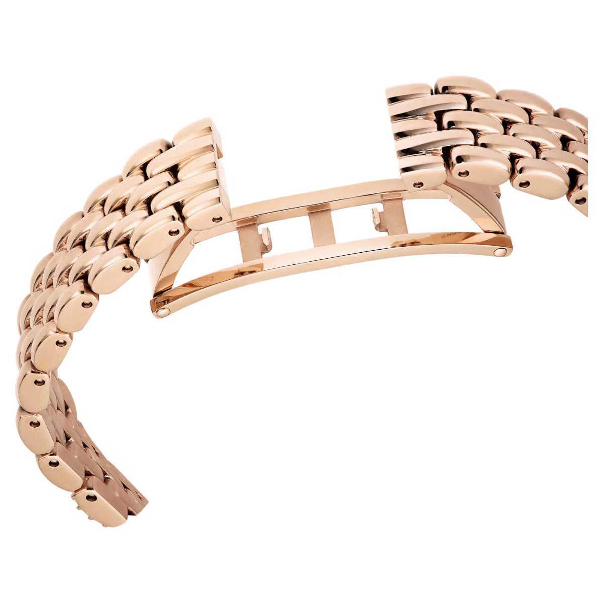 Rose gold bracelet on a white background