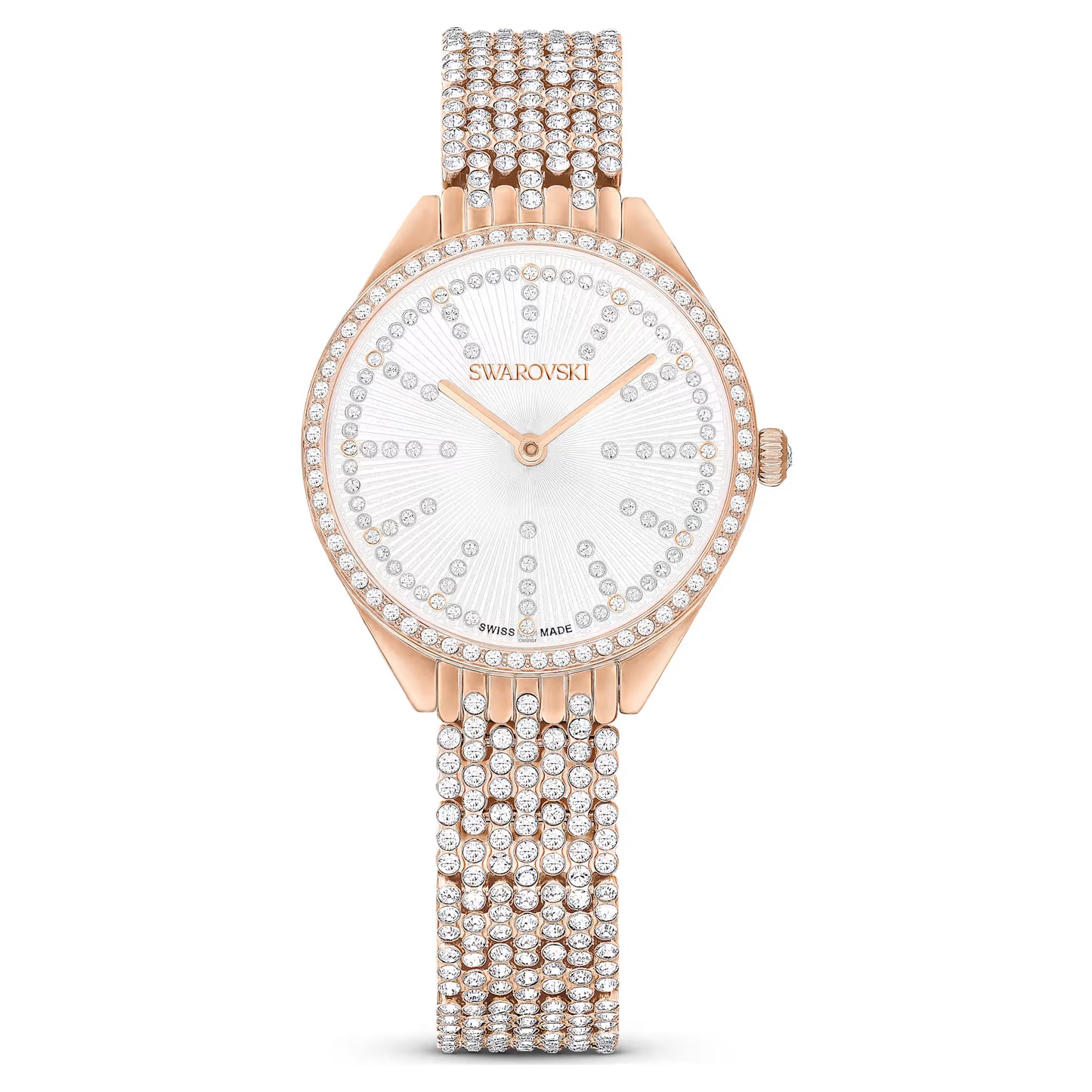 Swarovski Quartz Attract Silver Round Dial Analog Women's Watch 5742477