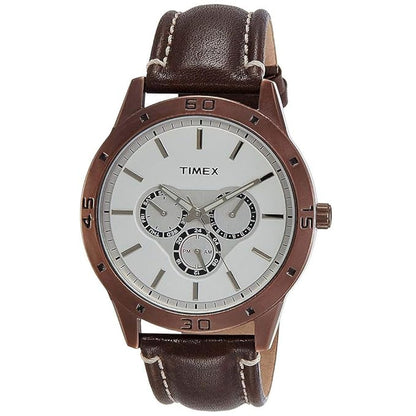 Timex Fashion Men's Quartz Analog Silver Dial Round Multifunction Watch -TW000U916