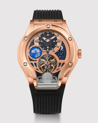 Britime Asteroid Rose Gold Dial Multifunction Silicon Automatic  Men's Watch - 777-P30706 - Buy Now at Sai Creations Watches