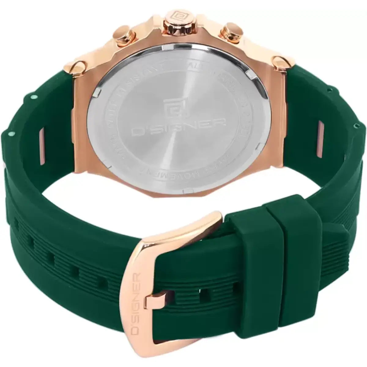 D'SIGNER 820RGFS.16G | Green Dial Rose Gold Case Analog Watch (Men)