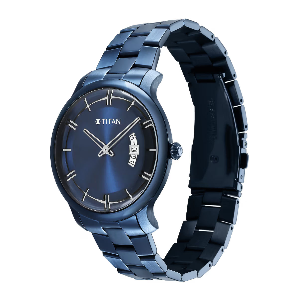 Titan Classic Distincta Blue Dial Analog with Date watch for Men 90170QM01