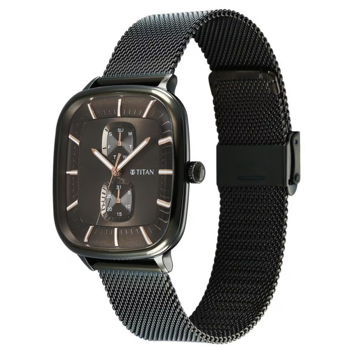 Titan Avant Garde Quartz Multifunction Brown Dial Men Watch 90178QM02