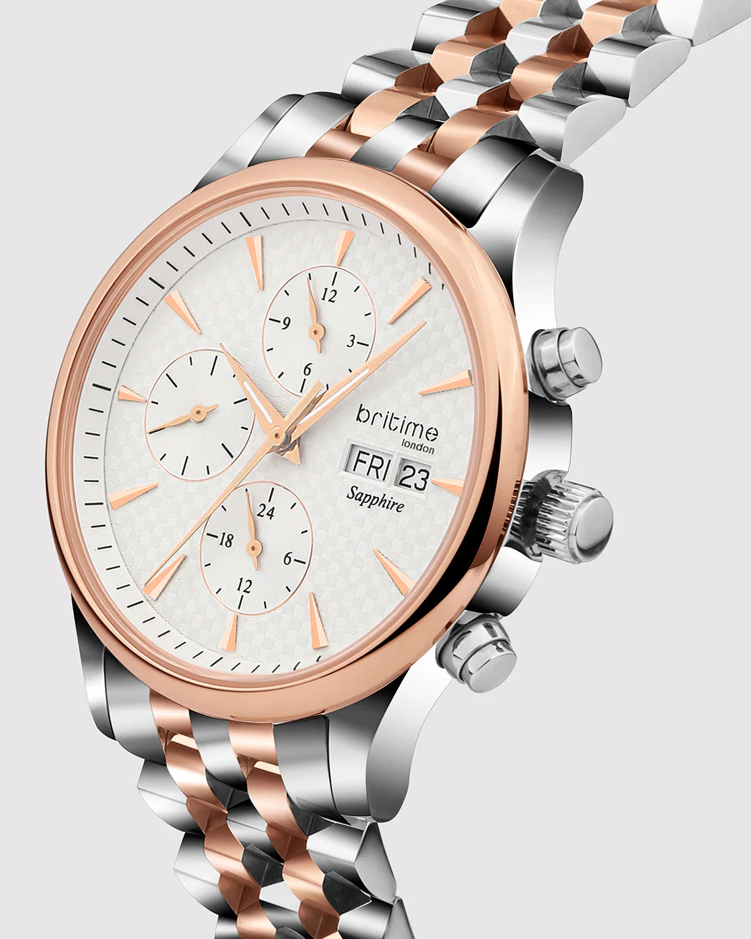 Britime Britime Magna Automatic Silver Dial Multifunction Men Watch 928-M30305 ...