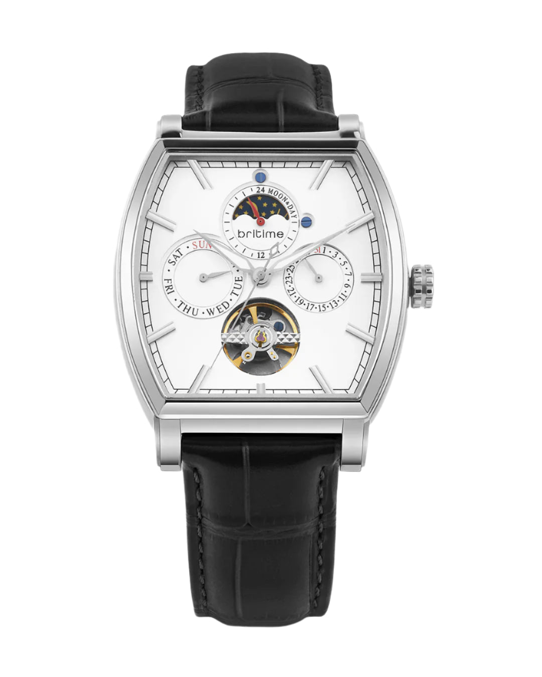 Britime Britime Galaxy Men Automatic Silver Dial Multi-Function Watch 985-L103 ...