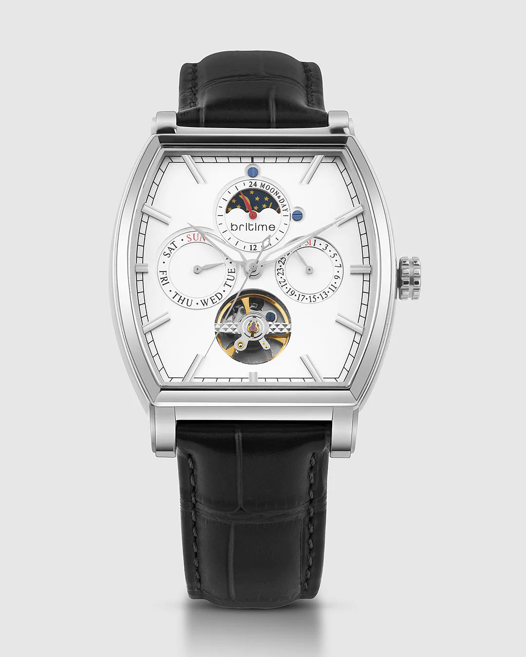 Britime Galaxy Men Automatic Silver Dial Multi-Function Watch 985-L10306
