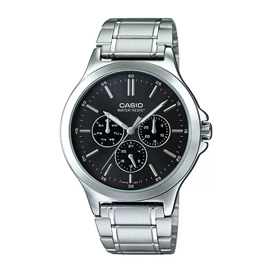 Casio ENTICER MEN MTP-V300D-1AUDF - A1173 Silver Multi-Dial - Men's Watch