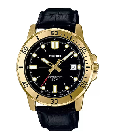 Casio ENTICER MEN MTP-VD01GL-1EVUDF Black Dial Watch - A1369 - Buy Now at Sai Creations Watches