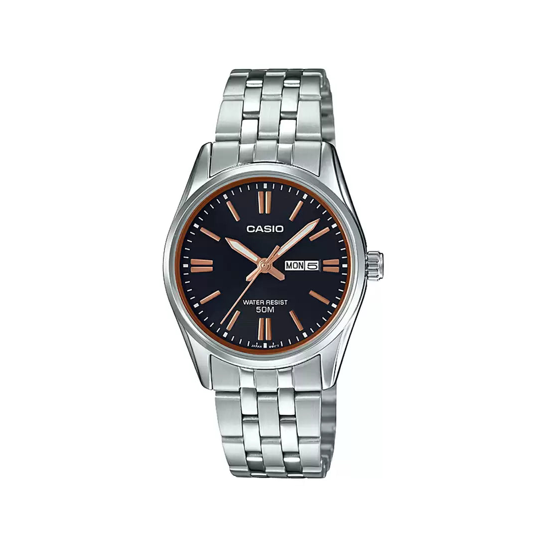 Casio ENTICER LADIES LTP-1335D-1A2VDF - A1504 Silver Analog - Women's Watch
