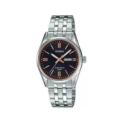 Casio ENTICER LADIES LTP-1335D-1A2VDF - A1504 Silver Analog - Women's Watch