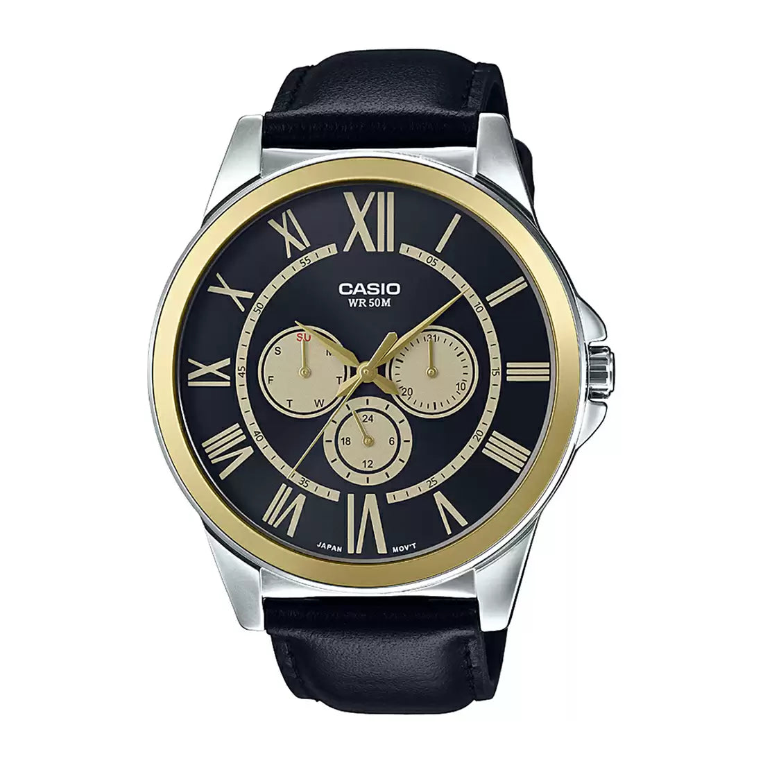 Casio ENTICER MEN MTP-E318L-1BVDF - A1526 Black Leather - Men's Watch