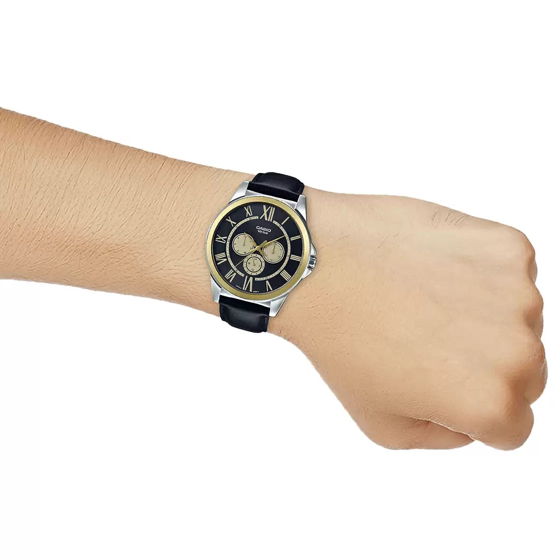 Casio ENTICER MEN MTP-E318L-1BVDF - A1526 Black Leather - Men's Watch