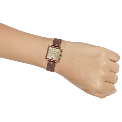 Casio ENTICER LADIES LTP-E155MR-9BDF - A1548 Rose Gold Analog - Women's Watch