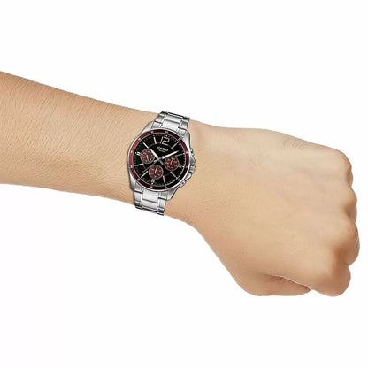 Casio ENTICER MEN MTP-1374HD-5AVIF - A1647 Silver Multi-Dial - Men's Watch